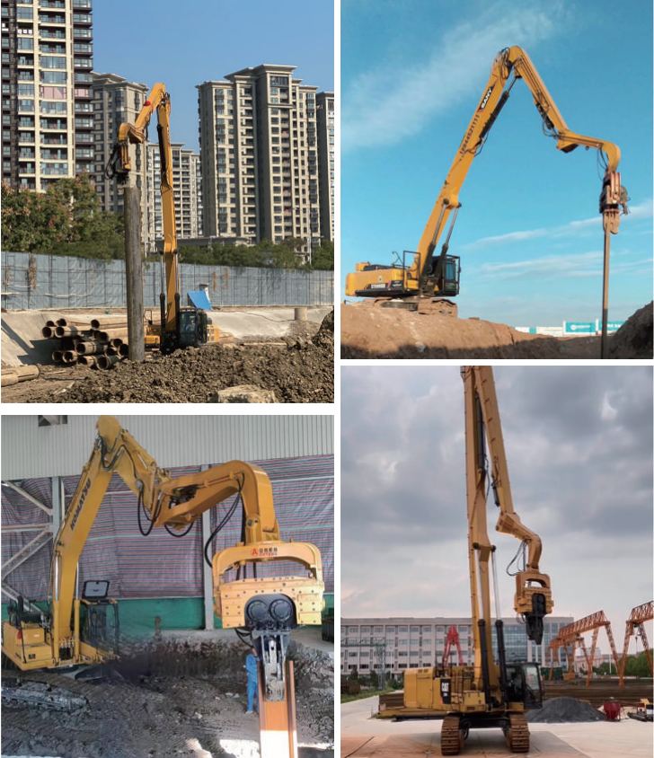 Вибромолот для экскаватора - гидравлическая насадка для эффективной работы со сваями